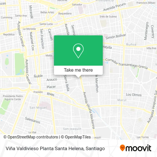 Viña Valdivieso Planta Santa Helena map