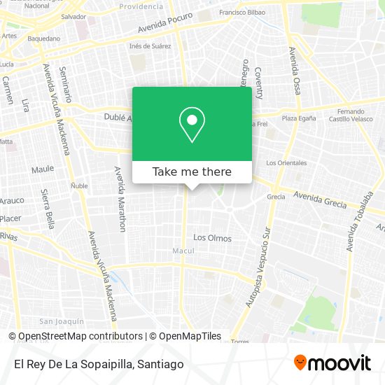 El Rey De La Sopaipilla map