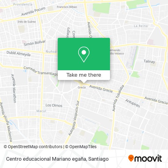 Centro educacional Mariano egaña map