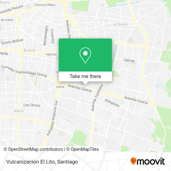 Vulcanizacion El Lito map