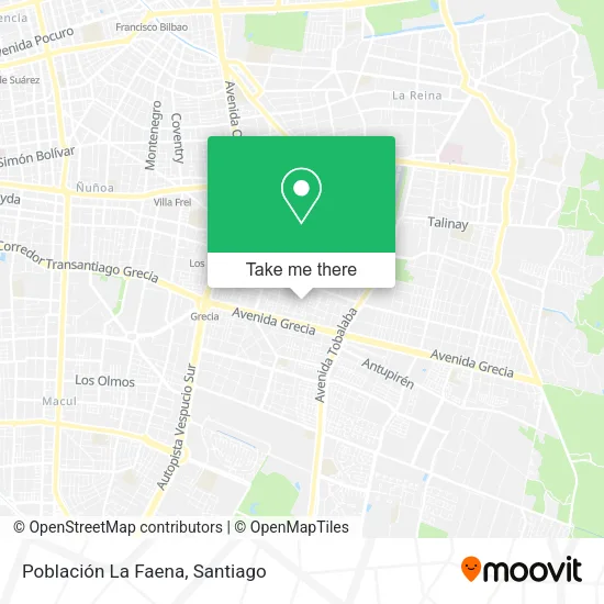 Población La Faena map