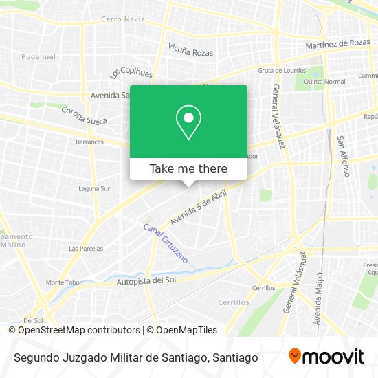 Segundo Juzgado Militar de Santiago map