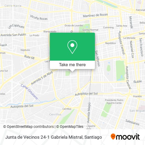 Junta de Vecinos 24-1 Gabriela Mistral map