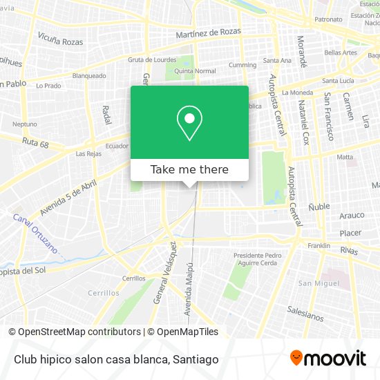 Mapa de Club hipico salon casa blanca