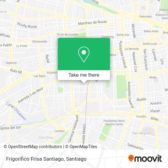 Frigorifico Frisa Santiago map