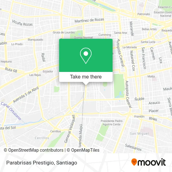 Parabrisas Prestigio map
