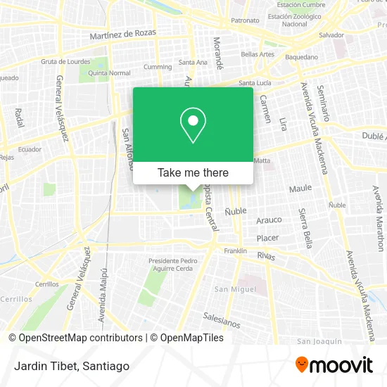Jardin Tibet map