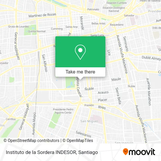 Instituto de la Sordera INDESOR map
