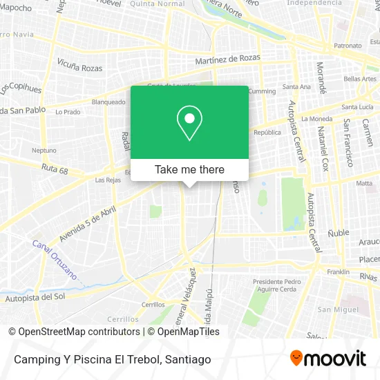 Camping Y Piscina El Trebol map