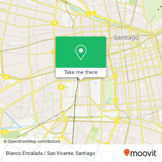 Blanco Encalada / San Vicente map