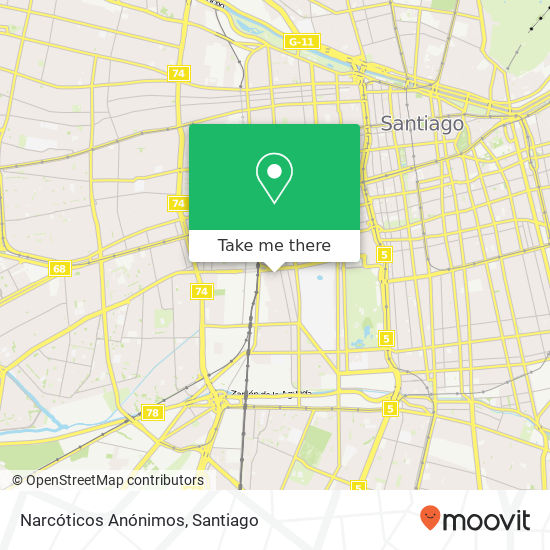 Narcóticos Anónimos map