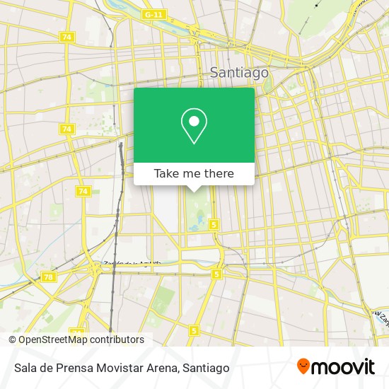 Sala de Prensa Movistar Arena map