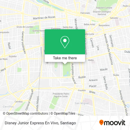 Disney Junior Express En Vivo map