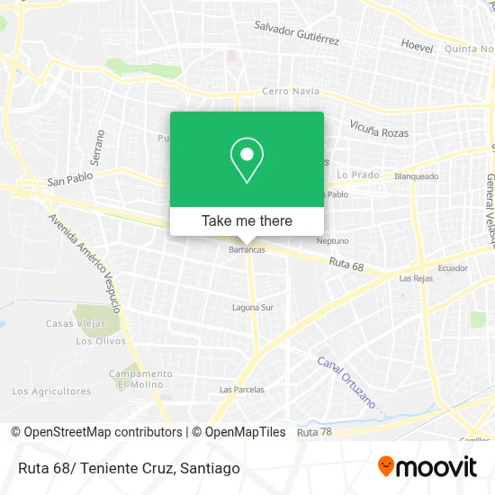 Ruta 68/ Teniente Cruz map