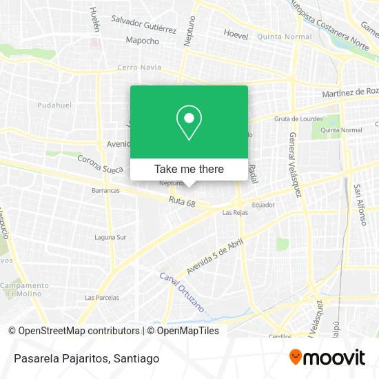 Pasarela Pajaritos map