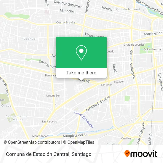 Comuna de Estación Central map
