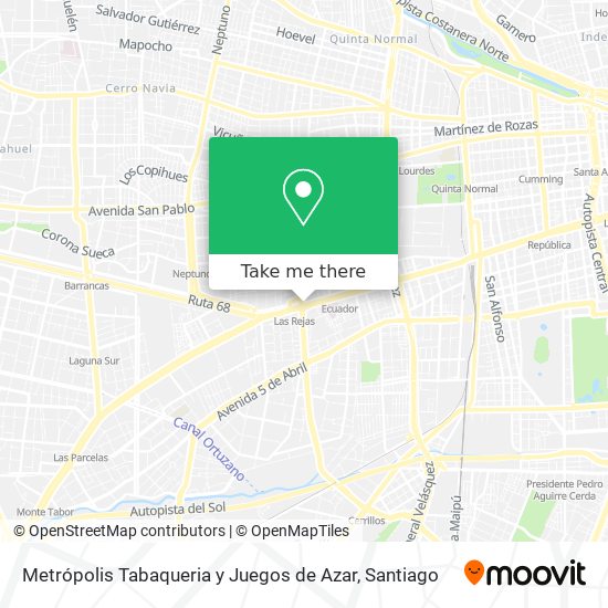 Metrópolis Tabaqueria y Juegos de Azar map