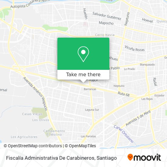 Fiscalía Administrativa De Carabineros map