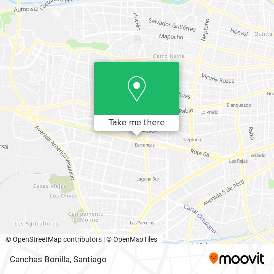 Canchas Bonilla map