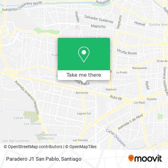 Paradero J1 San Pablo map