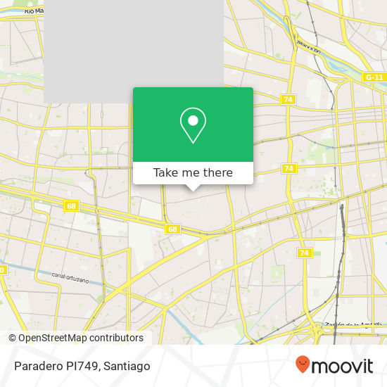 Paradero PI749 map