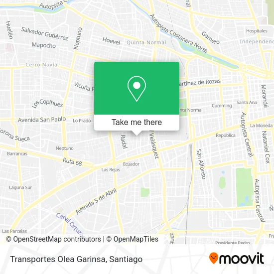Transportes Olea Garinsa map