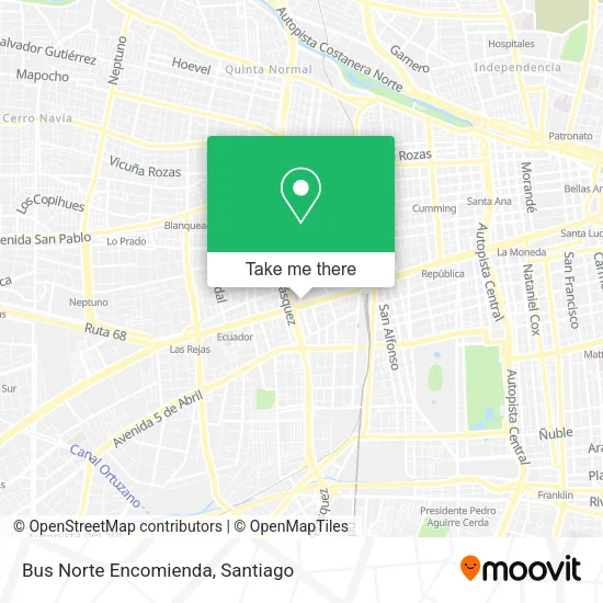 Mapa de Bus Norte Encomienda