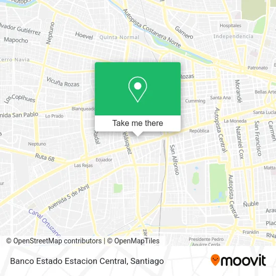 Banco Estado Estacion Central map