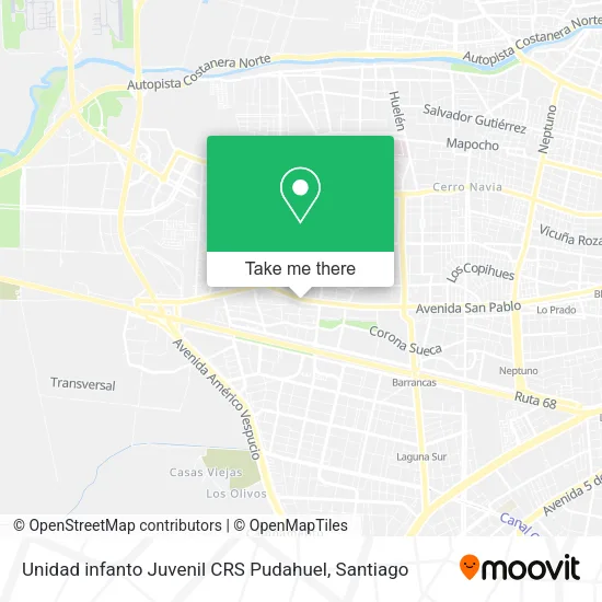 Unidad infanto Juvenil CRS Pudahuel map