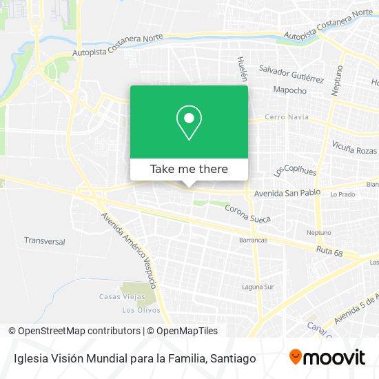 Mapa de Iglesia Visión Mundial para la Familia