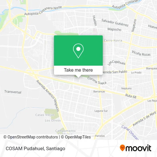 Mapa de COSAM Pudahuel