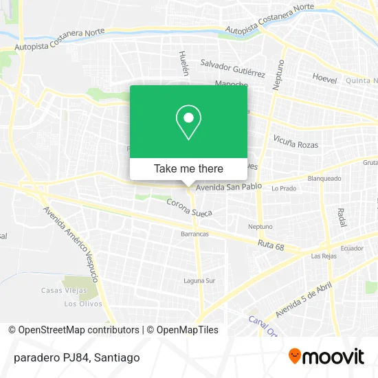 Mapa de paradero PJ84
