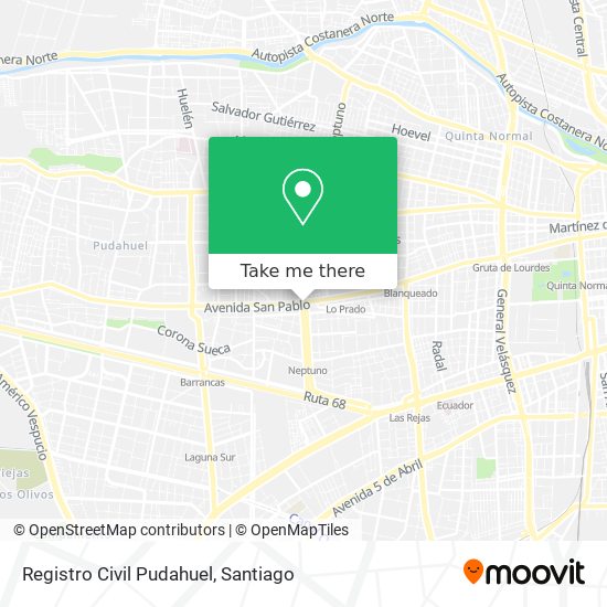 Mapa de Registro Civil Pudahuel