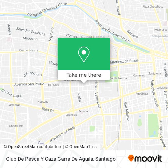 Club De Pesca Y Caza Garra De Aguila map