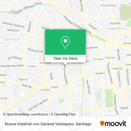 Nueva Imperial con General Velasquez map