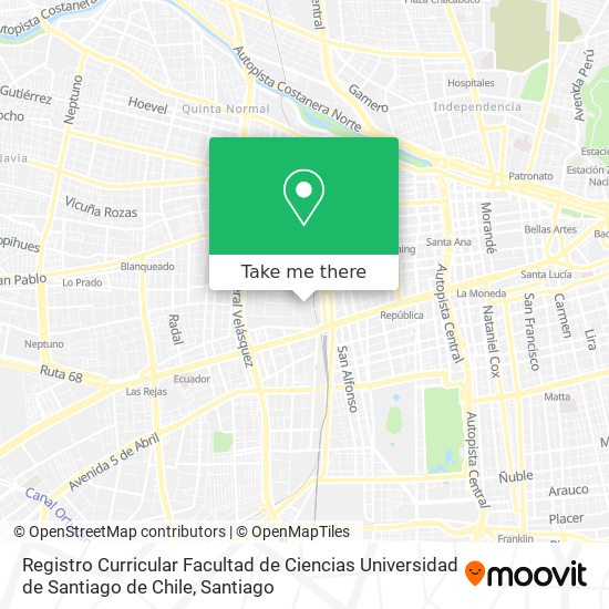 Registro Curricular Facultad de Ciencias Universidad de Santiago de Chile map