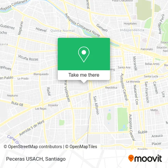Peceras USACH map