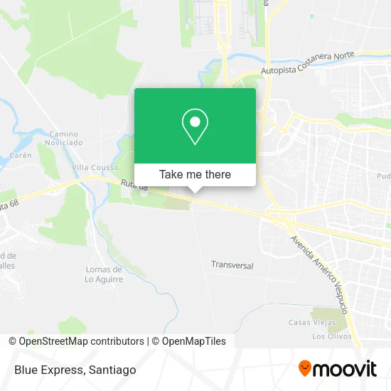 Blue Express map