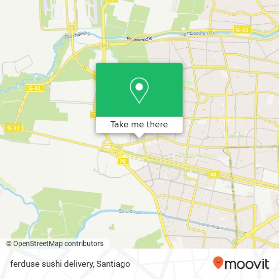 Mapa de ferduse sushi delivery