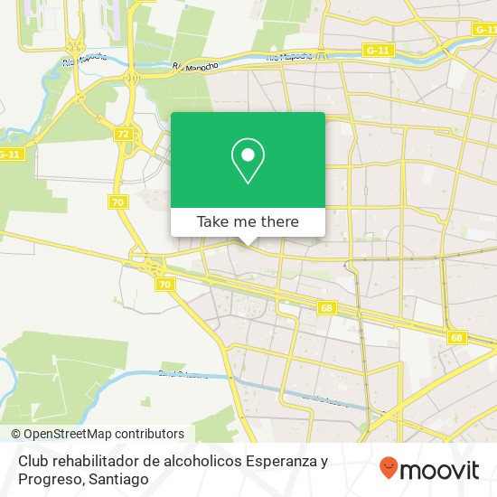 Club rehabilitador de alcoholicos Esperanza y Progreso map