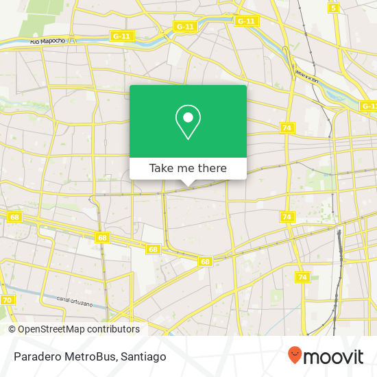 Paradero MetroBus map