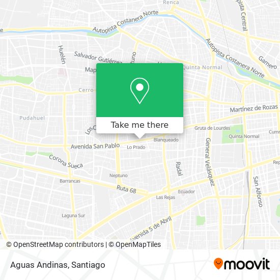 Aguas Andinas map