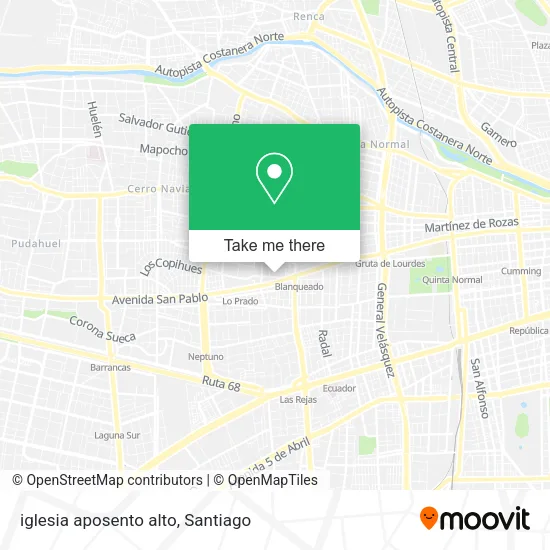 iglesia aposento alto map