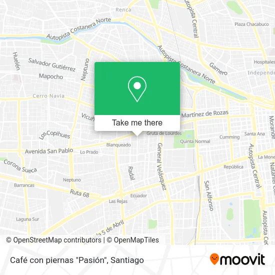 Café con piernas "Pasión" map