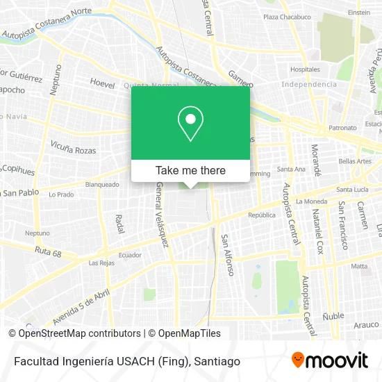 Facultad Ingeniería USACH (Fing) map