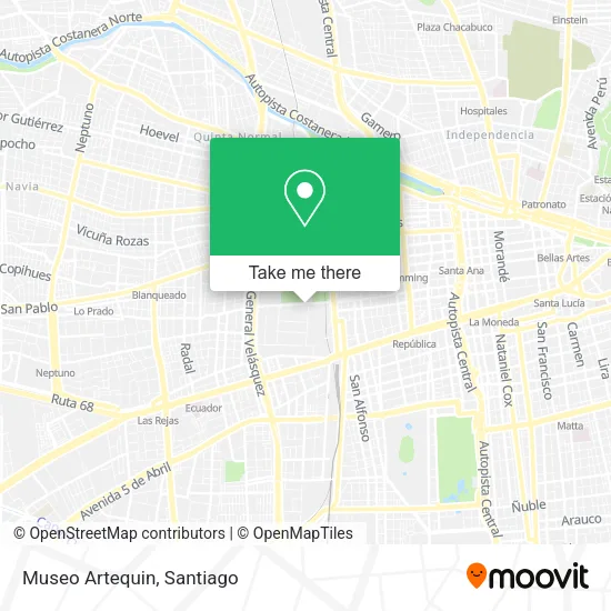Museo Artequin map
