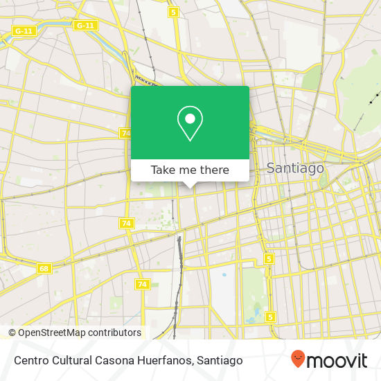 Centro Cultural Casona Huerfanos map