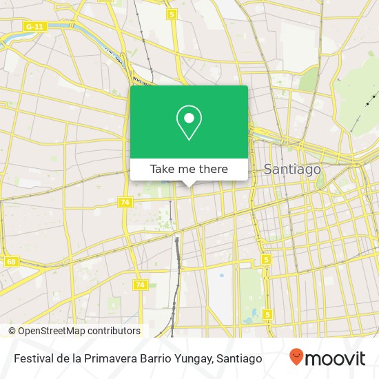 Festival de la Primavera Barrio Yungay map