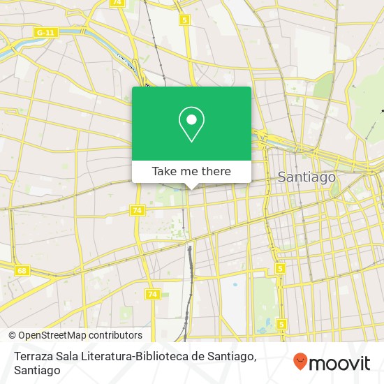 Mapa de Terraza Sala Literatura-Biblioteca de Santiago