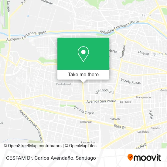 Mapa de CESFAM Dr. Carlos Avendaño